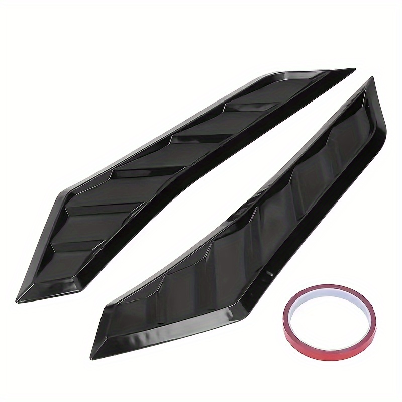 Car Side Air Vent & Mudguard Set - High-gloss Black Abs Aerodynamic Body Kit With Aggressive Front Lip Spoiler, Canopy Decoration & -on Installation (no Drilling) For, Trucks, Suvs