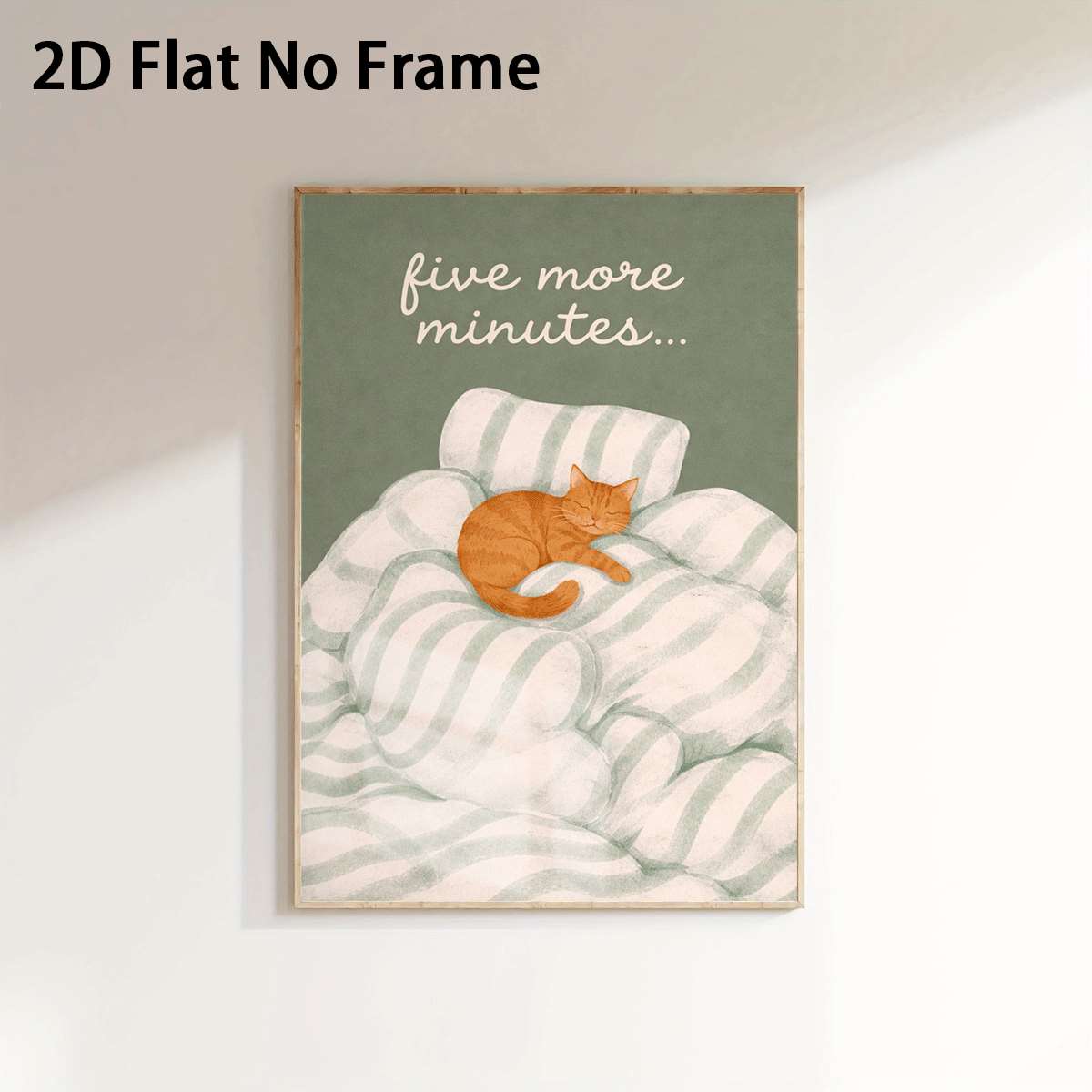 TEMU 2D Flat, 2D Flat, 1 pz Stampa 2D Flat Gatto Poster Artistici Stile Minimalista Decorazione Murale Senza Cornice Murale su Tela Decorazione Casa