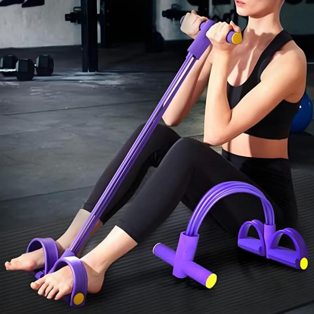 bands with handles for multifunctional yoga sit ups suitable for   men and women this   pedal   trainer features six strands of thickened rope designed for effective abdominal workouts Product details 2