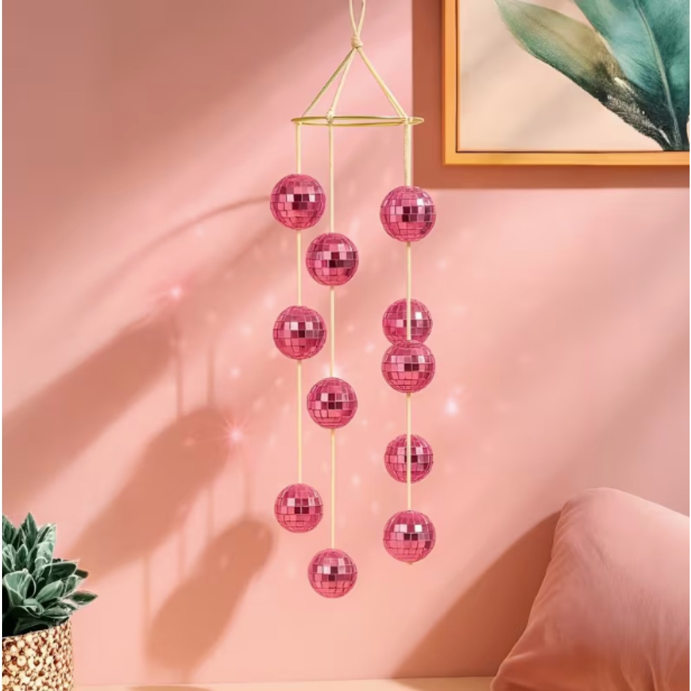 Disco Wind Chime Handmade Creative Hanging Indoor Outdoor Balcony Catching Sunlight Hanging Ornament Japanese Craft