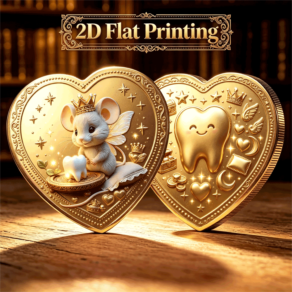 TEMU Moneda 2D de Ratón del con Corona - Impresión a Color por , Adecuada para Coleccionistas de Cuentos de , Regalo de con Ratón del , Coleccionable