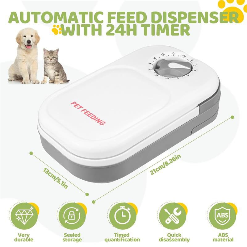 E-shop Automatischer Katzenfutterautomat - 400ML Automatischer Katzenfutterautomat mit 24-Stunden-Timer für nasses oder trockenes Futter,