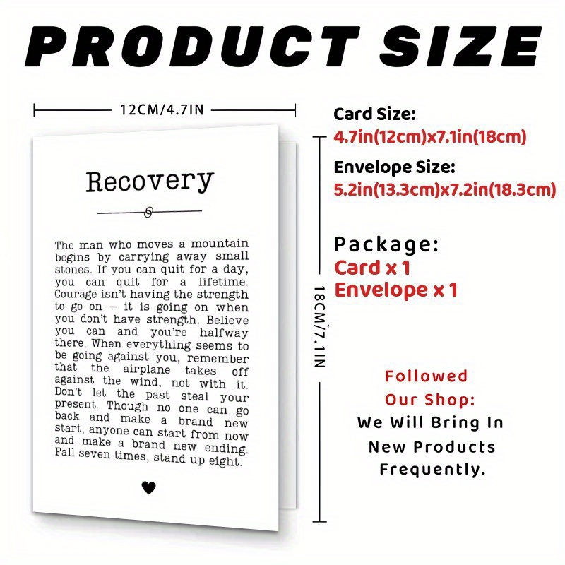 TEMU 1pc A Card To Honor Sobriety, Designed For Sober Recovery And Support, An Aa Greeting Card, A Gift For Soberversary Anniversaries For Men And