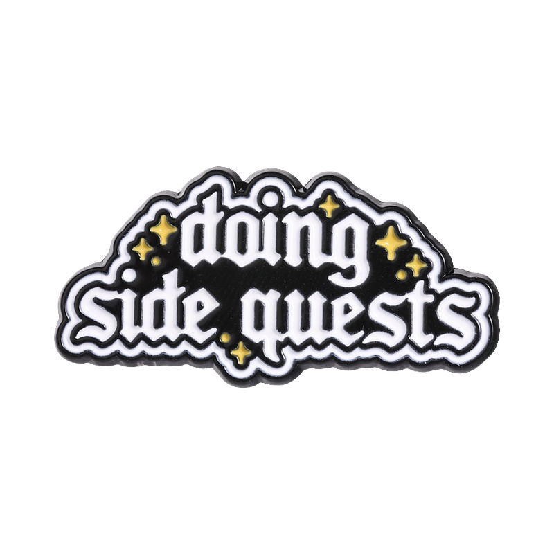 TEMU 1pc Broche de Quête Latérale des Quêtes Rétro Badge Vêtements Sac à Dos Ajouts Cadeaux Uniques pour Amis et Famille