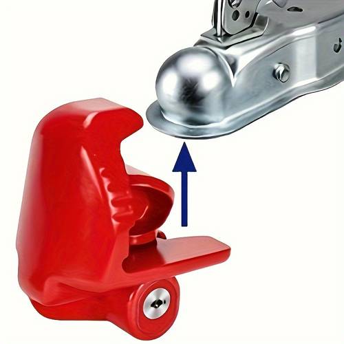 item picture 1 pack heavy duty trailer lock universal size fits 1 7 8 2 2 5 16 inch ball coupler adjustable lock anti rust anti anti pry anti shear marine trailer rv truck additions