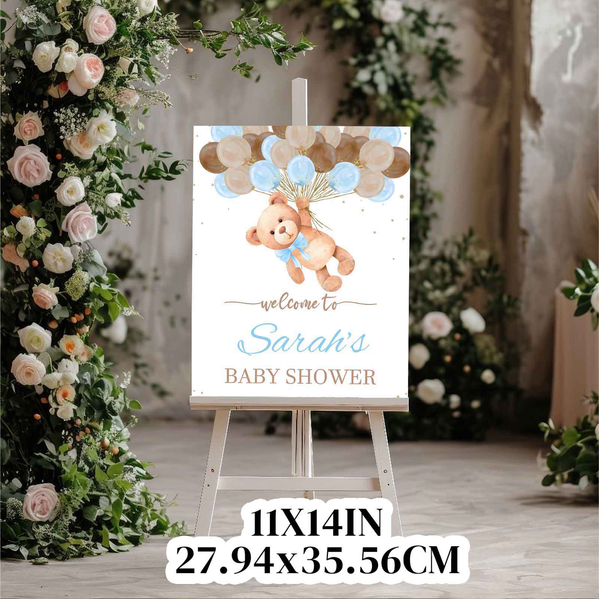 TEMU 1 Custom Birthday Welcome Sign, "shower Party" Sign, Cartoon Design, 3 Sizes , Custom Birthday Welcome Sign