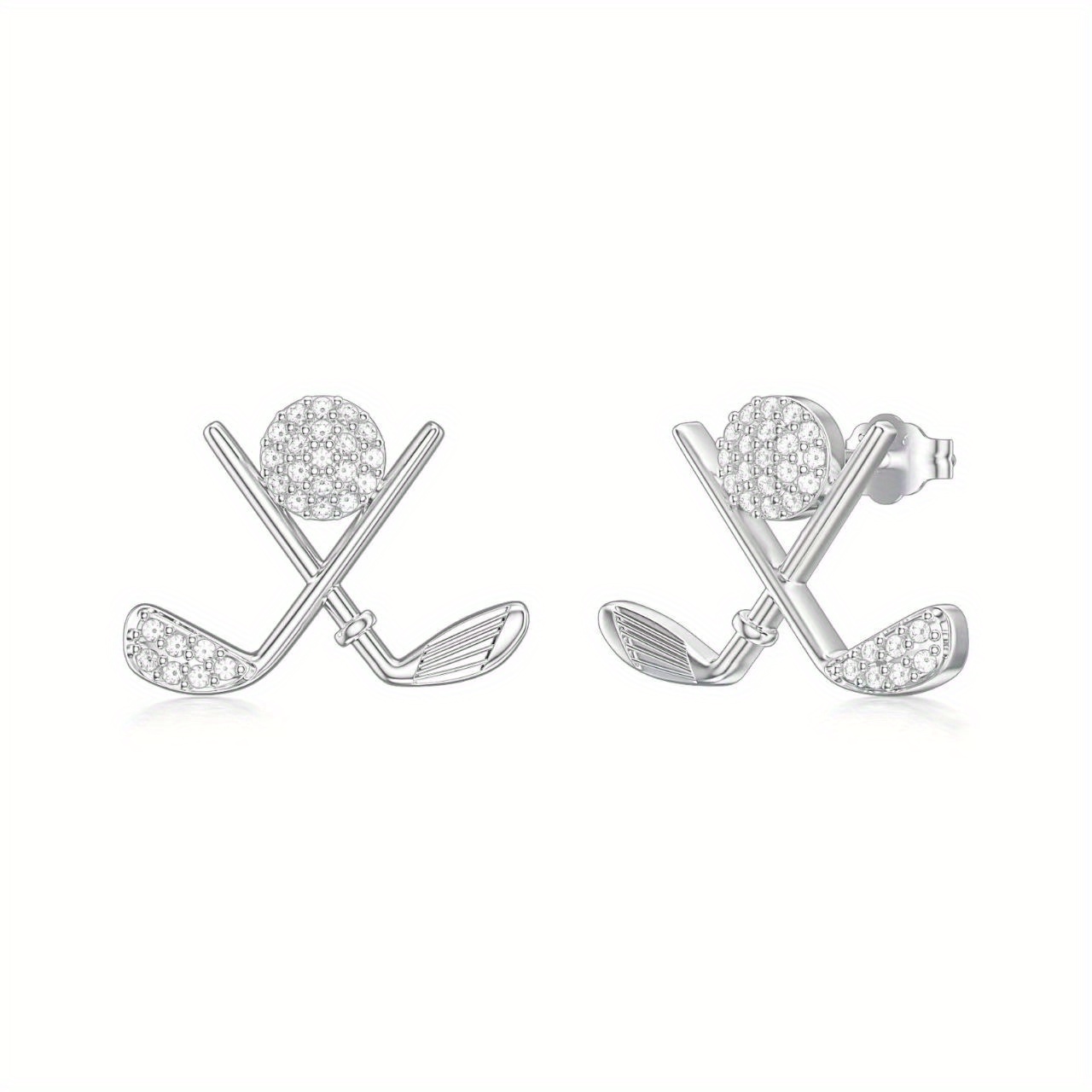 TEMU Boucles d'oreilles de golf sportives personnalisées de haute qualité, clous d'oreille pour femmes inspirés par , cadeau d'anniversaire de bijoux