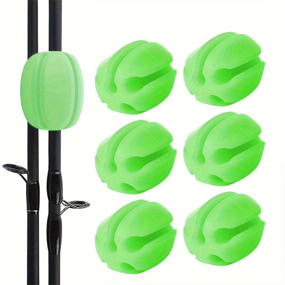 TEMU 6 1 Pieces Of Silicone Fishing Rod Holder: Lightweight, 5-hole Design, Fishing Gear Accessories-including Fishing Rod Eggs