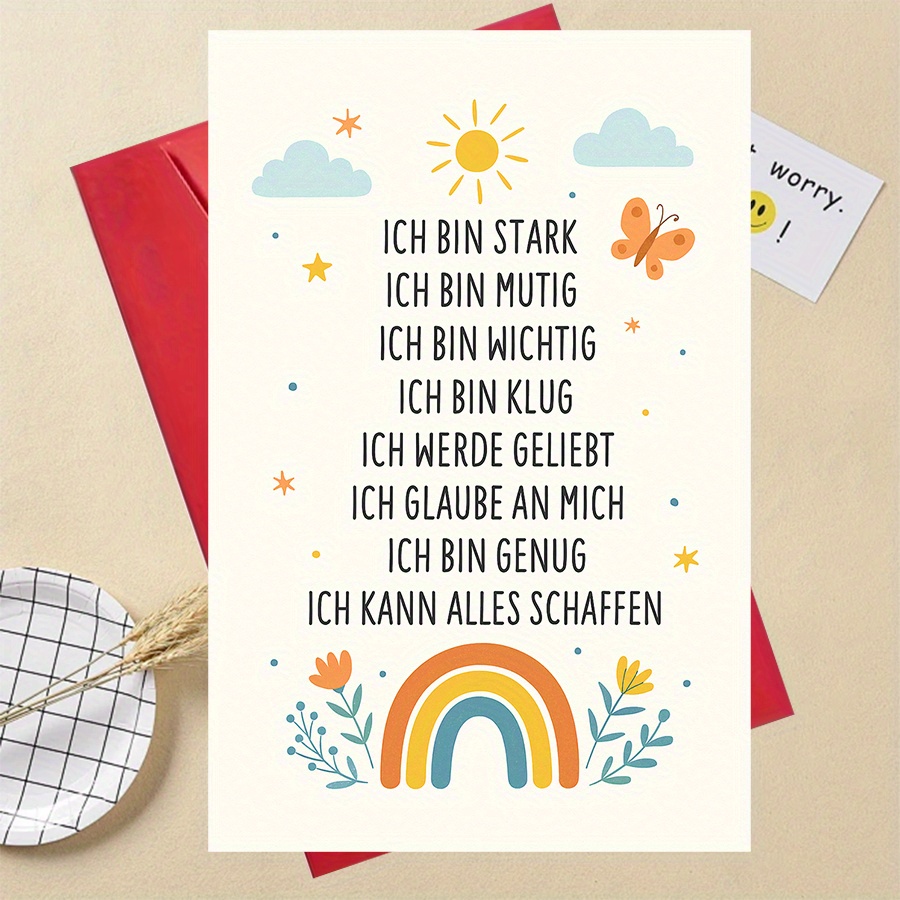 E-shop 1 Stück Lustige Geschenke – Positive Affirmationskarte mit inspirierenden Zitaten, zur Steigerung von Selbstvertrauen Motivation. Ideales