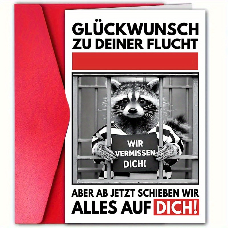 E-shop Eine besondere Abschiedskarte aus Deutschland mit Umschlag (12cm*18cm) - für liebe Freunde, Kollegen, Familie, "Vermissen Sie mich", Abschiede,