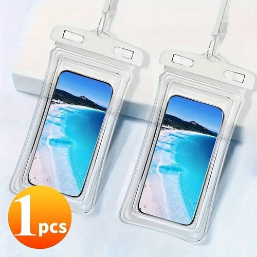 1 2pcs high quality dry bags with dual air cushions lanyard for swimming surfing rain protection fits devices up to 6 8 inches 17 27cm