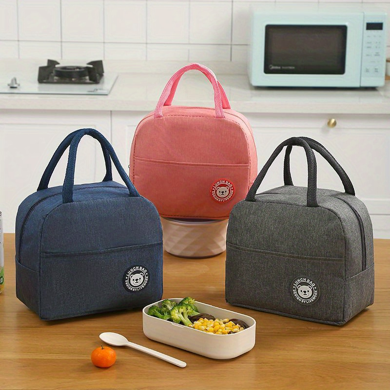 large capacity insulated lunch bag   oxford cloth     camping picnics details 0