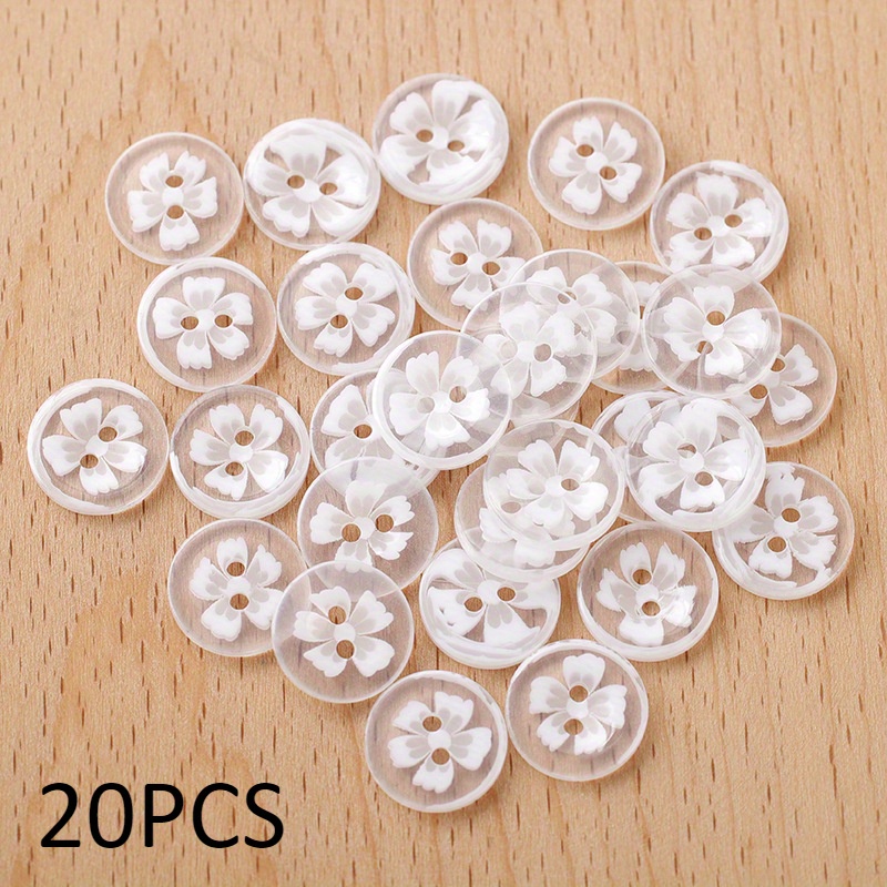 /100pcs Resin Buttons With Five-petal - Suitable For Sewing, Knitting, Diy Crafts - Durable Resin Button For Shirts, Sweaters, Coats (/100pcs)