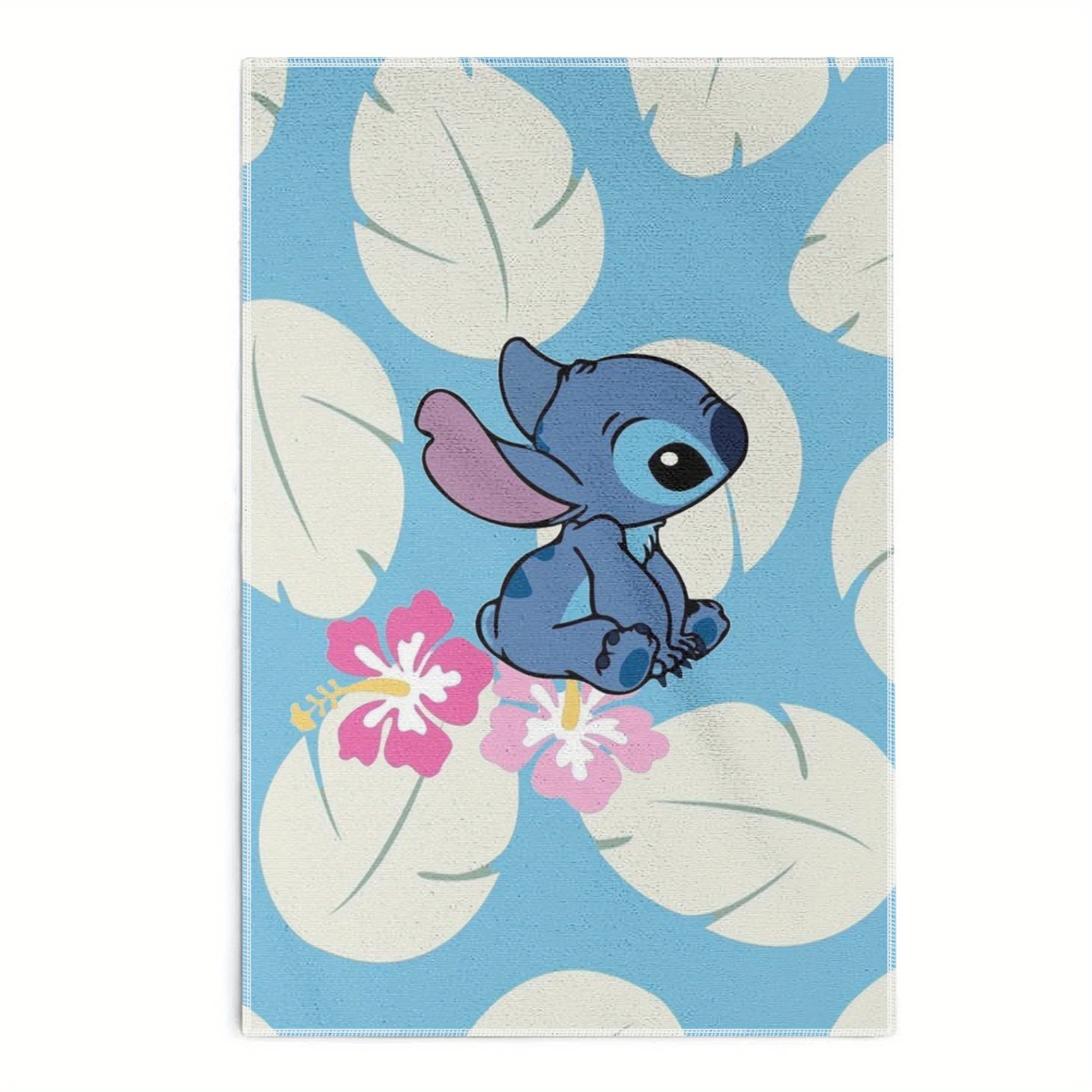 

1 serviette Disney Stitch en polyester, douce et absorbante, style contemporain, lavage à uniquement, tissée, pour , de bain, l'hôtel, de sport, - % polyester