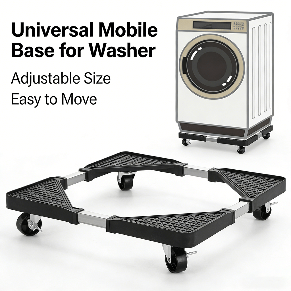 heavy duty metal washing machine stand with wheels adjustable furniture   suitable for moving washing machines furniture refrigerators and dryers Product details 7