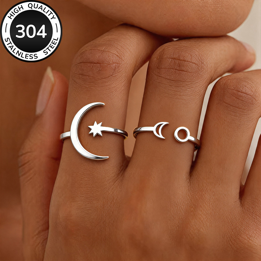 2pcs Golden Open Ring Set for Women