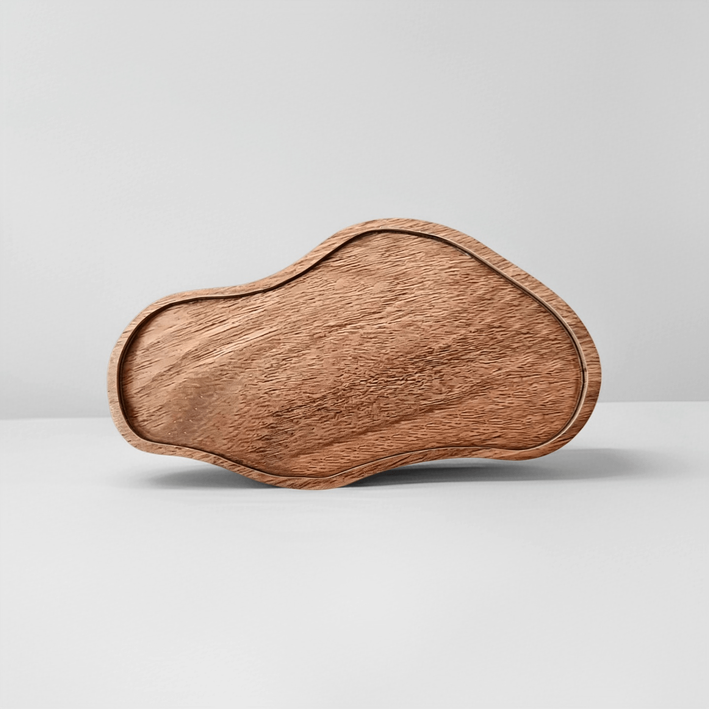 TEMU Vassoio in legno 2D piatto 1 pz - Non a contatto con gli alimenti, piatto in legno irregolare a forma di arachide, ornamento in legno, per
