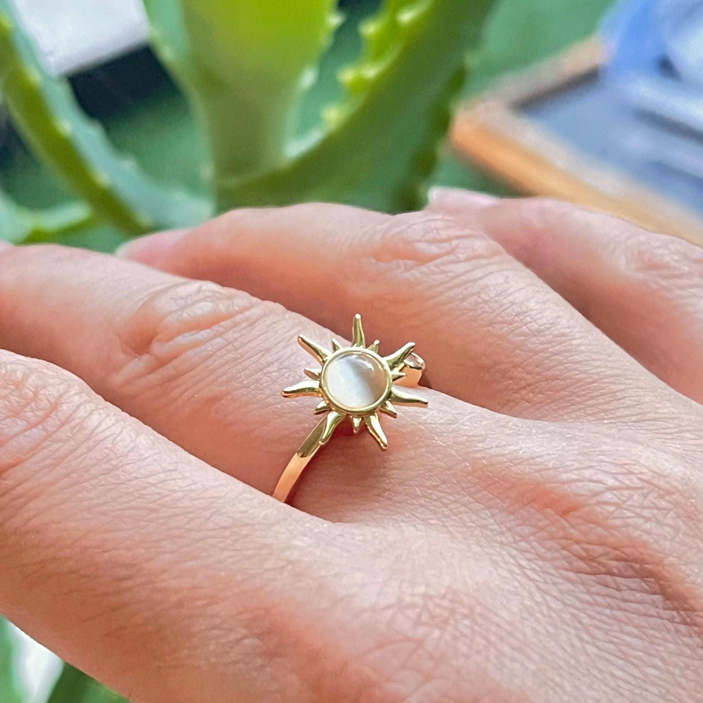 Copper Inlaid Zirconia Rose Shape Ring, Valentine's Gift