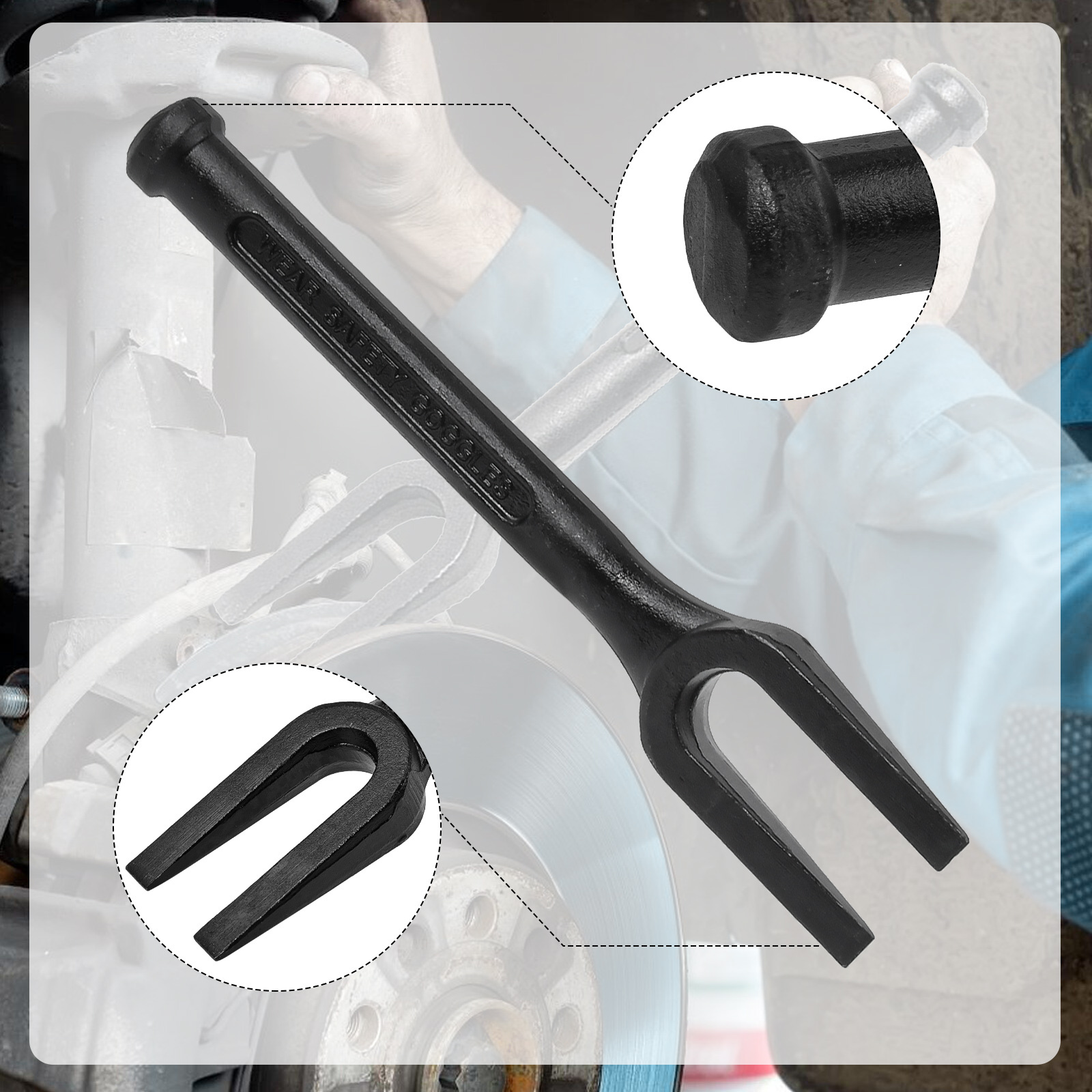 24mm car ball joint separator long fork splitter remover details 1