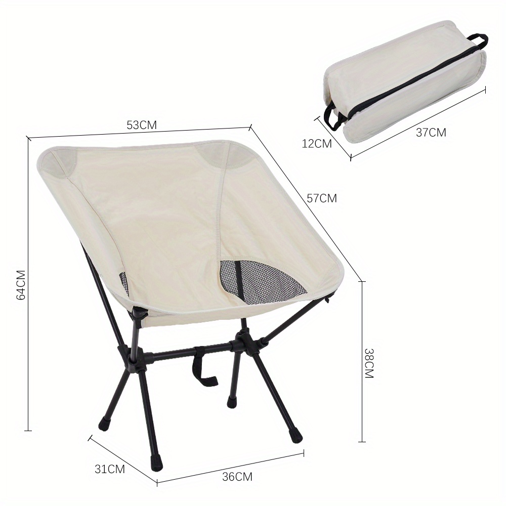 TEMU Outdoor Breathable Moon Chair, Lightweight And Portable, Suitable For Outdoor Camping, Beach Chair, Fishing Chair, Camping Chair With A High