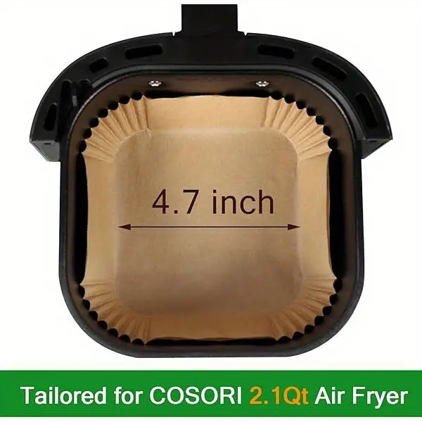 130pcs air fryer liners disposable - compatible with 2.1 fryer, parchment paper baking sheets with rounded edges, pre-cut fit , bpa/ -free, 430° , 130pcs (compatible with lid & most 2-3 fryers) - ideal for fries, chicken, veggies, - mess-free , kitchen essentials, convenient cooking, bpafree material, free liner, healthconscious , home cooks Product details 0