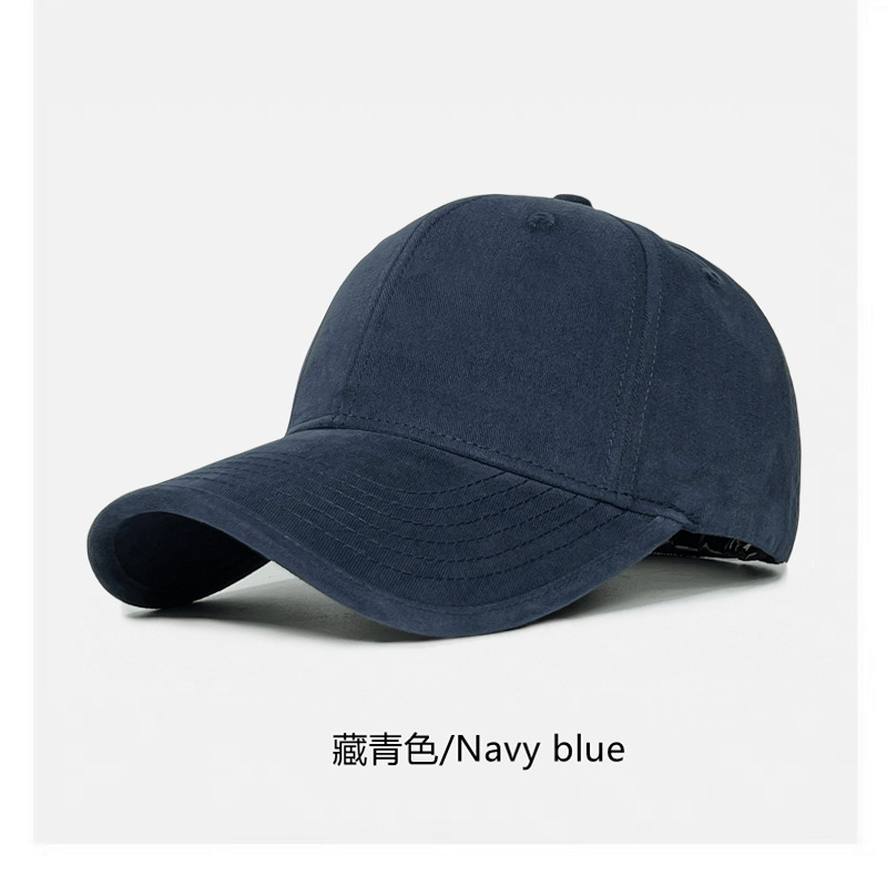 TEMU 【大きめ頭の周り】フェイスベースボールキャップ | 秋冬 ハードブリム、ワイドブリム、深めダックビル、フィット、リネン素材、耳温め、バックル留め
