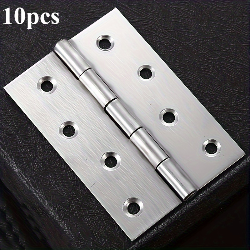10pcs heavy duty polished stainless steel hinges waterproof anti rust quiet closing with thick bearings ideal for folding doors cabinets furniture jewelry boxes diy crafts cabinet hardware polished hinges durable construction hinges for doors