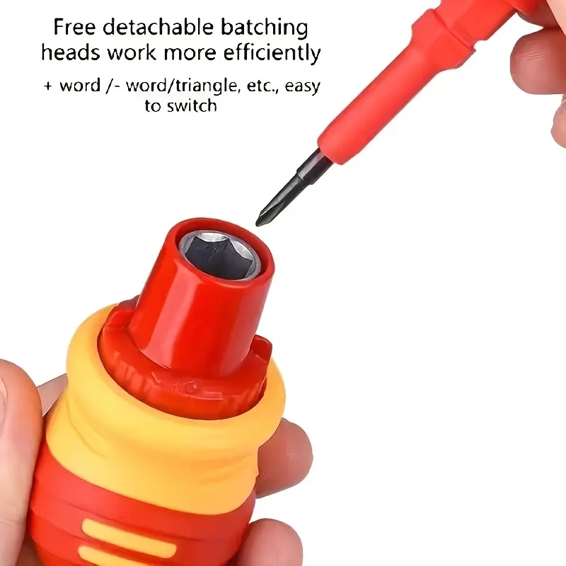 14 in 1 portable electrician screwdriver set with ratchet handle metal multi functional repair tools for electrical work phillips flathead and torx heads for compact screwdriver se no electricity Product details 2