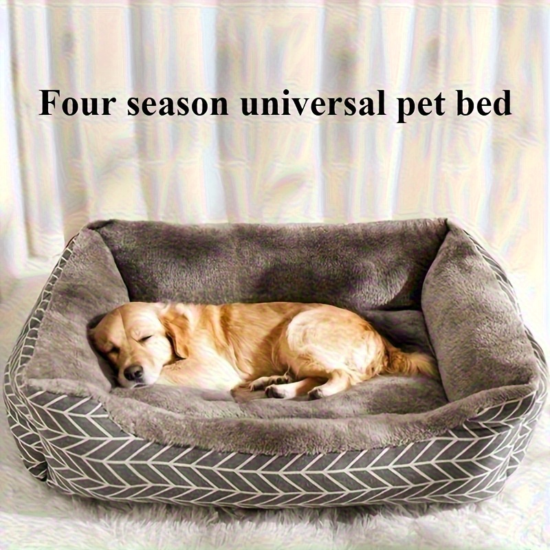 comfortable plush dog bed polyester fiber dog bed winter warm pet sofa   in 3 sizes m l xl suitable for small to medium sized dogs   with thick warm pad for cats and dogs Product details 5