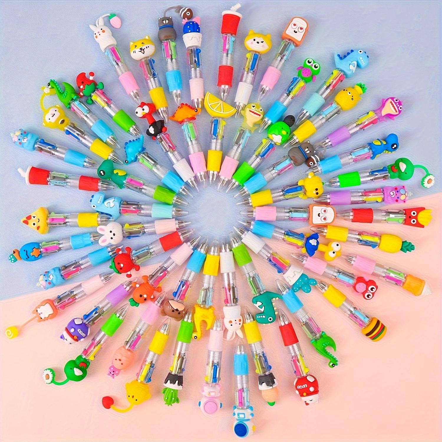 30 cute and adorable retractable ballpoint pens with ergonomic round bodies medium nib pvc material   cartoon designs   and office supplies office supplies   design pvc ballpoint pens cute stationery Product details 0