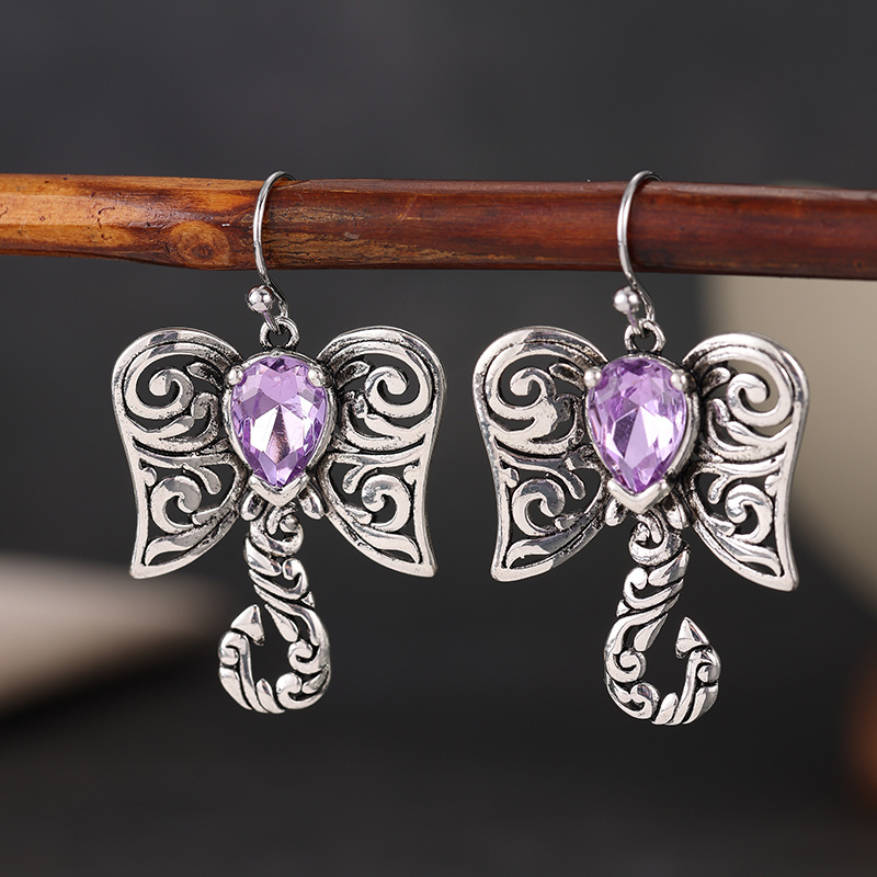 Distinct Retro Elephant Ear Hooks Earrings for Women