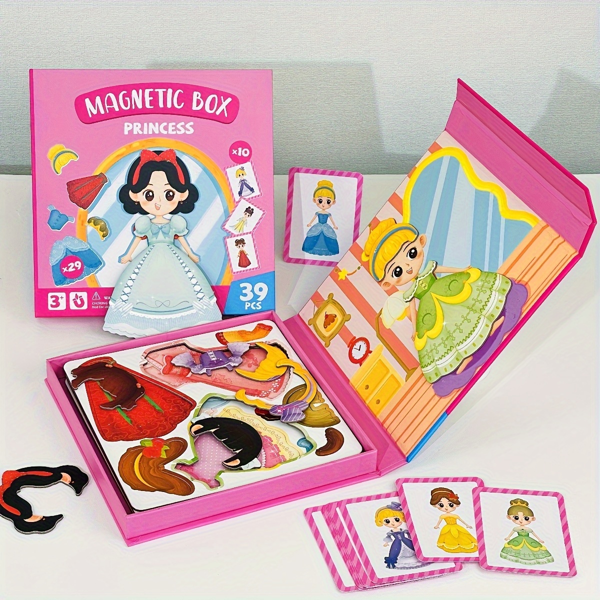 Magical   Puzzle Toy, Educational Fun Game for Kids, Character   Traffic Princess   Scene, Travel-Friendly, Surprise Gift for Boys and Girls Aged 3-6, Mixed Color Paper Material