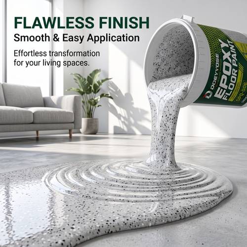 imagen del artículo doeyvose - pintura epoxi para suelos, impermeable y resistente al , para uso interior y exterior, para decorar y suelos, y de larga duración, para decoración , 500 g/17.64 oz