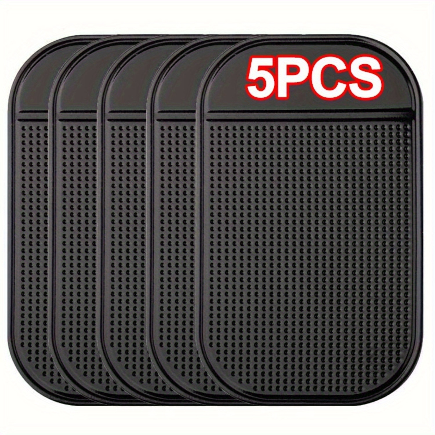 TEMU 5pcs Non-slip Car Dashboard Mats: Hold Your Phone, Keys, And Sunglasses!