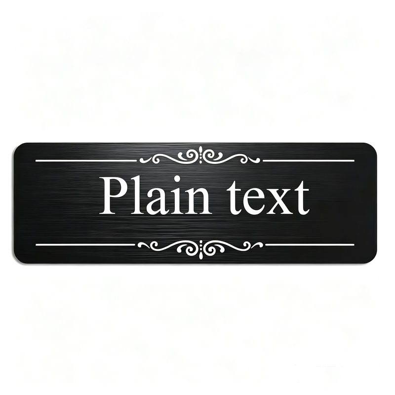 TEMU Custom Laser Engraved Stainless Name Plate With Brushed Frame & Backing - Suitable For Trophies, Awards, Mailboxes, Storage Boxes, Drawers -
