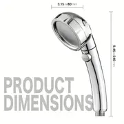 1 件加压手持淋浴喷头,3 种模式可调节水量淋浴喷头,一键止水淋浴喷头,浴室五金,浴室配件 详情 1