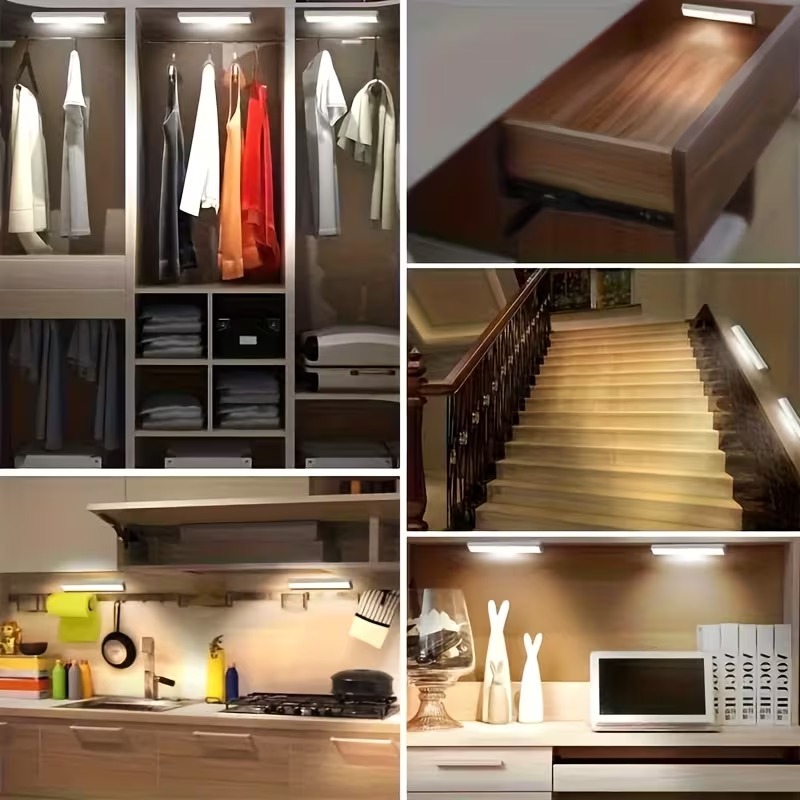 3pcs Smart Motion Sensor LED Under Cabinet Light Set