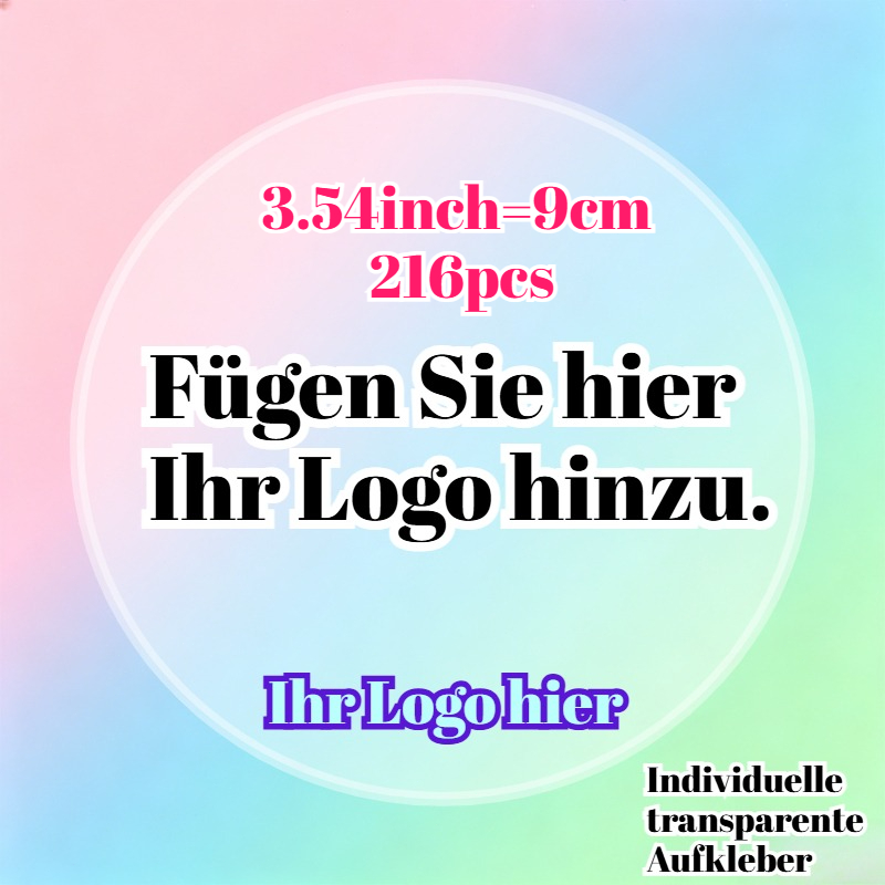TEMU Custom Transparent Stickers 4/5/6/7/8/10/12cm, Personalized Labels, Suitable For Wedding, Party, Birthday Name Tags, Business Hang Tags, And