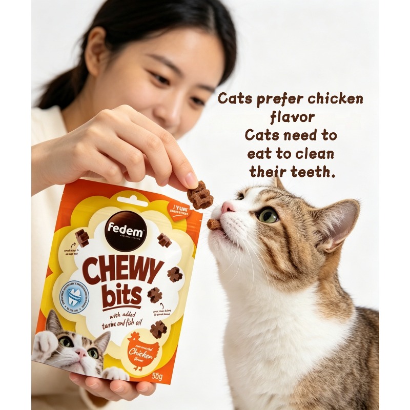 chicken flavored chewable   are a   snack that cats can eat with     dogs can enjoy them making them a nutritious and   for pets that can clean teeth and massage gums Product details 3
