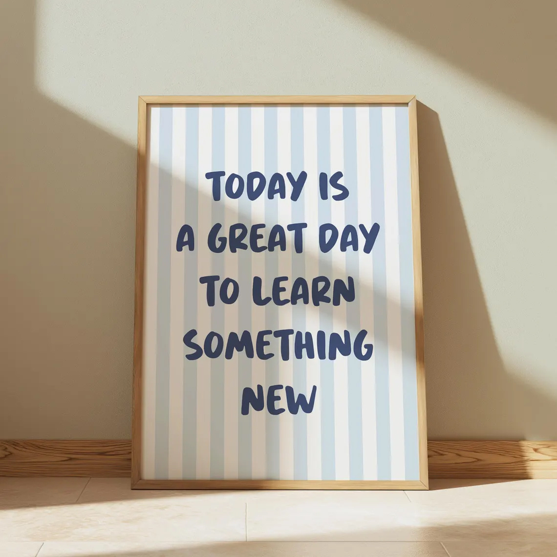 E-shop 1 Stück, Wandkunst, Vintage Poster, Positive Motivationssprüche Kunstdruck, Einfache Streifen Zitate Leinwandbild, Schlafzimmer Deko, Wohnzimmer