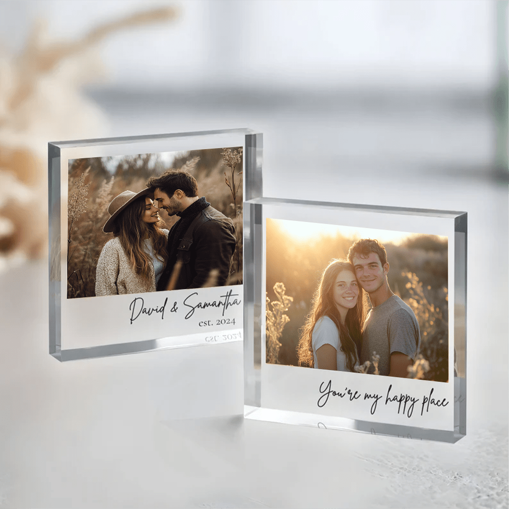 TEMU Custom Acrylic Photo Plaque 4x4 - Personalized Image , Perfect Gift For On Thanksgiving, Christmas & New Year