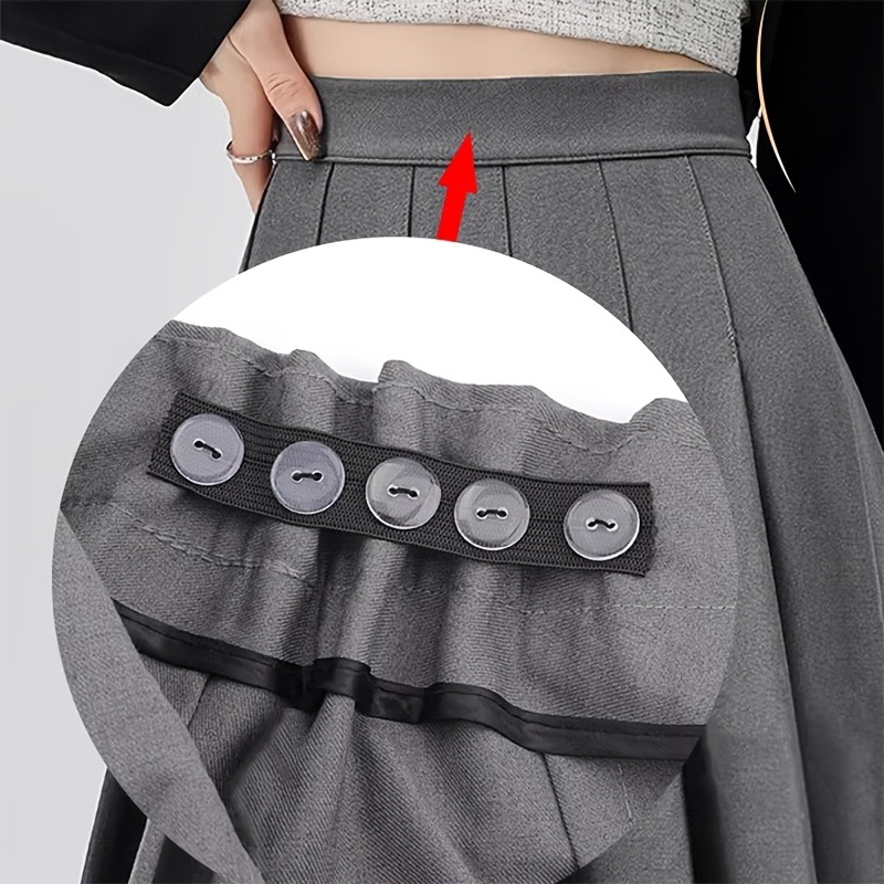 TEMU Multifunctional Elastic Band For Skirt And Pant Waists, Adjusts Waist From Large To Small, Invisible Seamless Tightening Strap For Skirts And