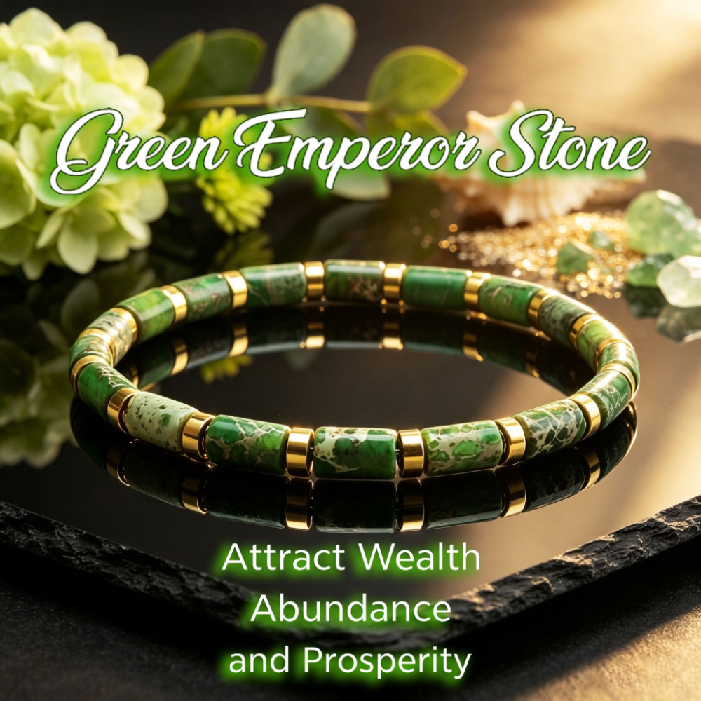 TEMU Bracelet SQNUTQ de perles tonneau en verte naturelle - de bohème pour hommes et femmes, d', bijou de professionnelle, à toute l'année pour les