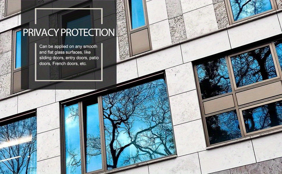 uv resistant privacy sunshade window film easy to stick pet material suitable for home and office anti   insulation heat control reflective film self   window film details 0