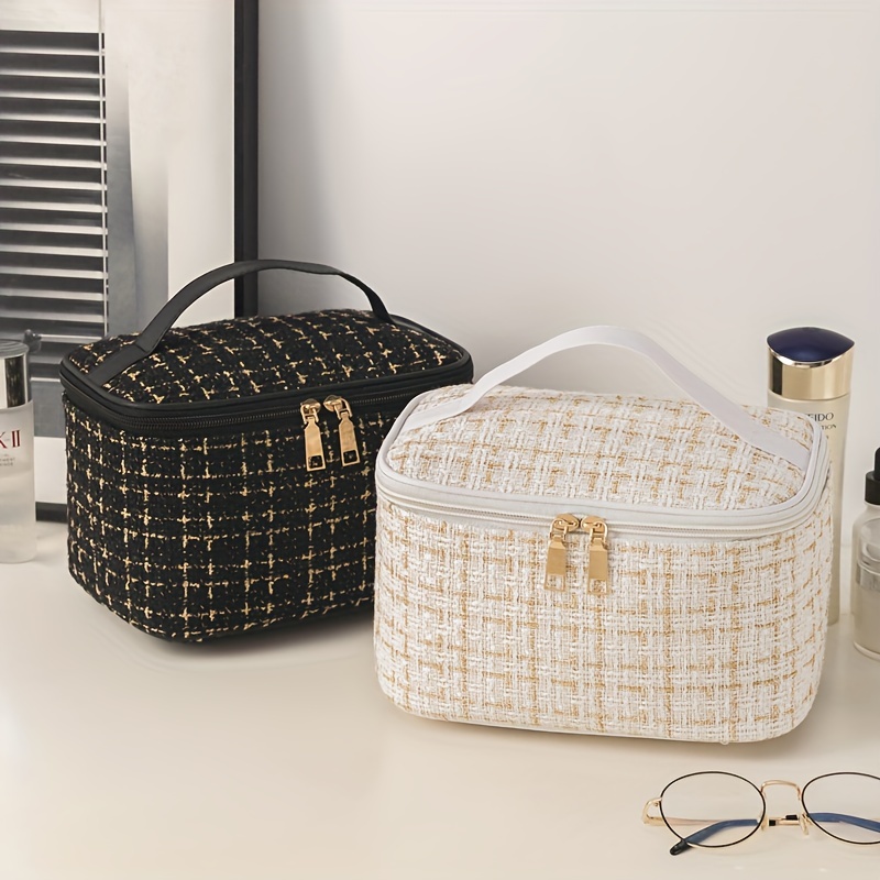 

1pc Cosmetic Bag Top - Toiletry Organizer , Washable, - Makeup Storage For