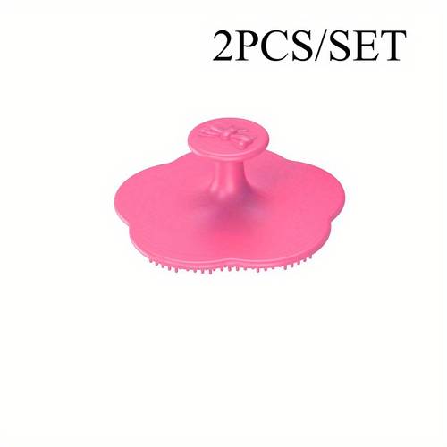2pcs set soft head fat comb bathing hair cleaning brush head massager comb for kids christmas gifts xmas present
