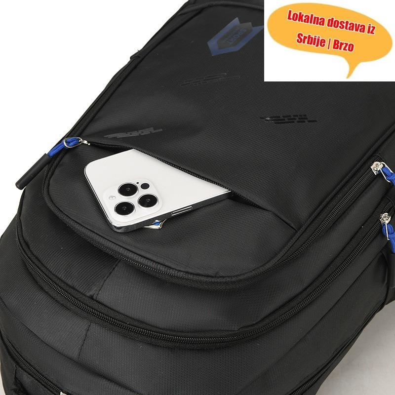 Veliki putni za muškarce, dovoljno prostran za računar, sa elegantnim novim dizajnom, savršen za poslovnu i školsku upotrebu