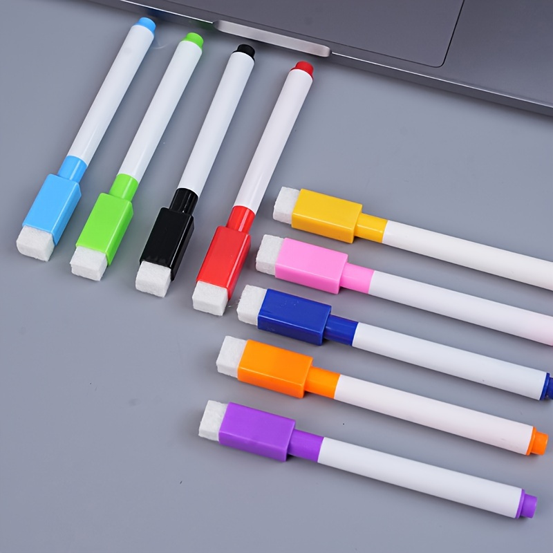 

8 Colors Magnetic Furry Brush Whiteboard Pen Color Erasable Board Black Whiteboard Pen Whiteboard Pen