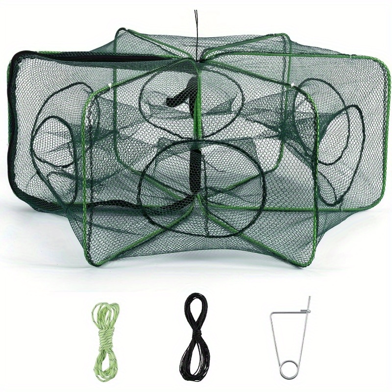 Piège à appâts pliable pour poissons, vaions, crabes, écrevisses