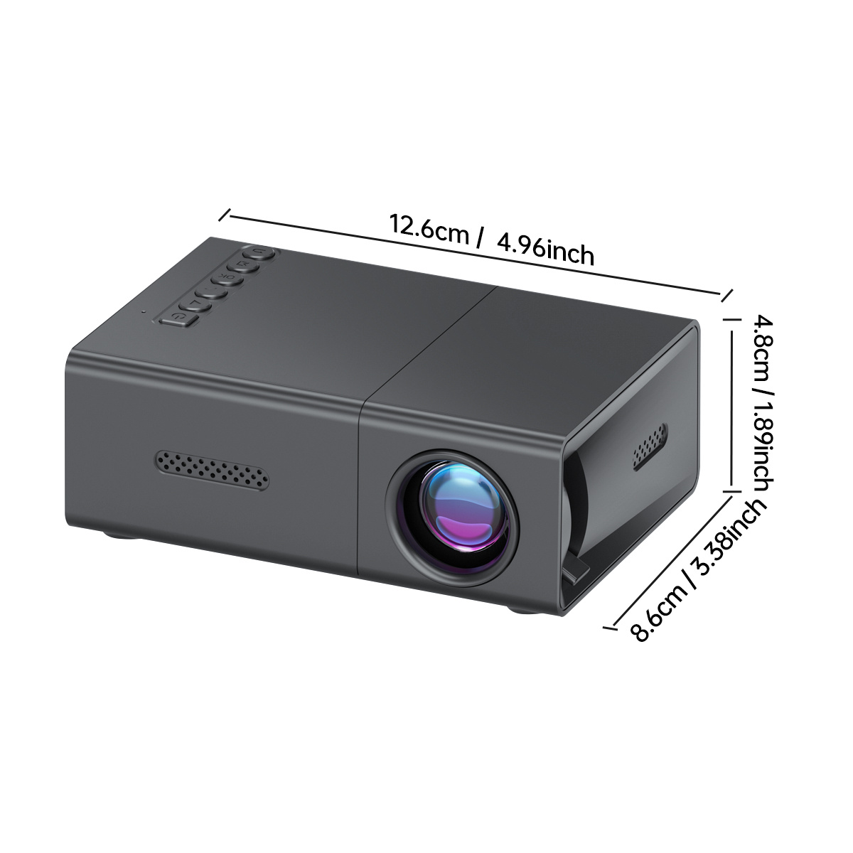 usb mini projektor mit lcd-display & steuerung – tragbarer smart projektor für laptop, smartphone & pc | kompaktes kino- und gaming-erlebnis